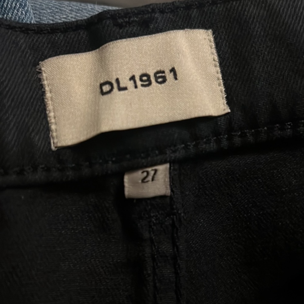 DL1961 Black Wide Leg Flare Jeans - Picture 7 of 9